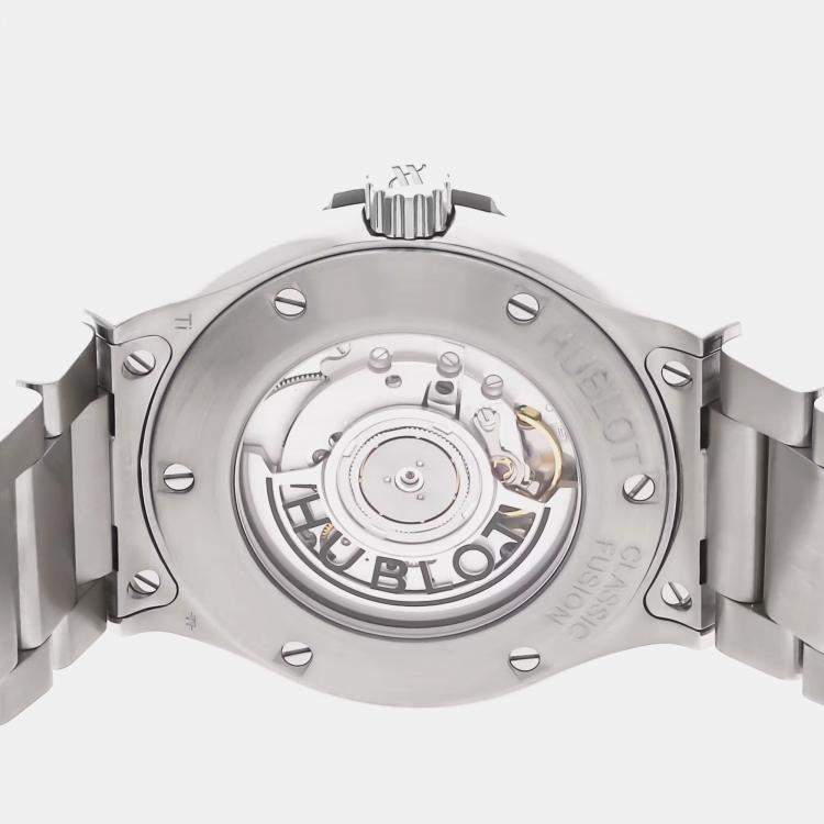 Pre Owned Pre-Owned Hublot Classic Fusion 548.NX.1170.NX Black Automatic Titanium Men's Wristwatch 42 mm