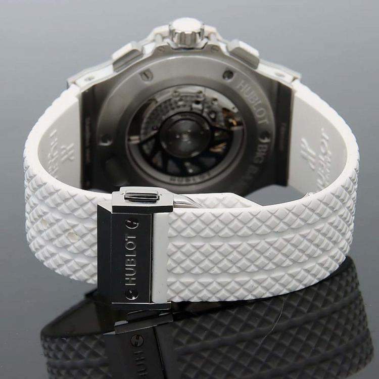 Pre Owned Hublot Big Bang 342.SE.230.RW Automatic White Stainless Steel Men's Wristwatch 41mm