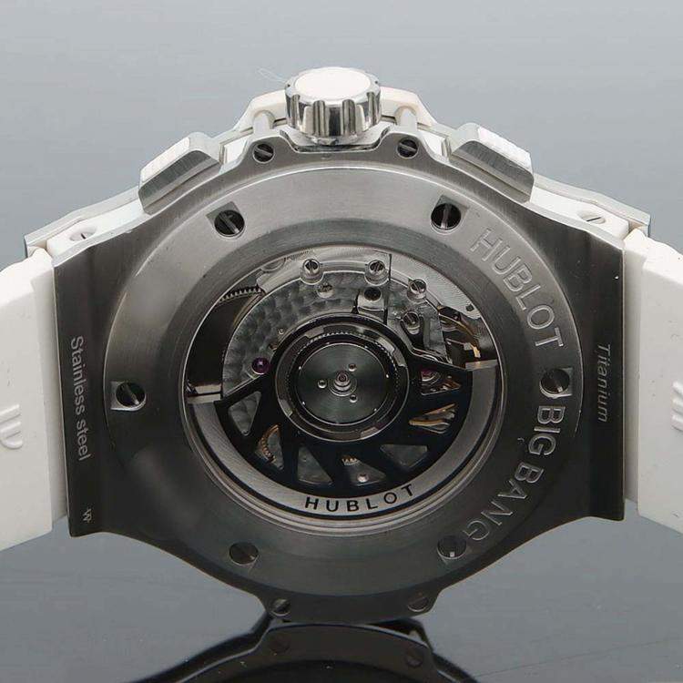 Pre Owned Hublot Big Bang 342.SE.230.RW Automatic White Stainless Steel Men's Wristwatch 41mm