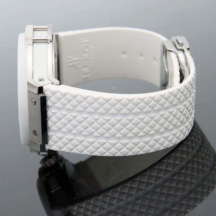 Pre Owned Hublot Big Bang 342.SE.230.RW Automatic White Stainless Steel Men's Wristwatch 41mm