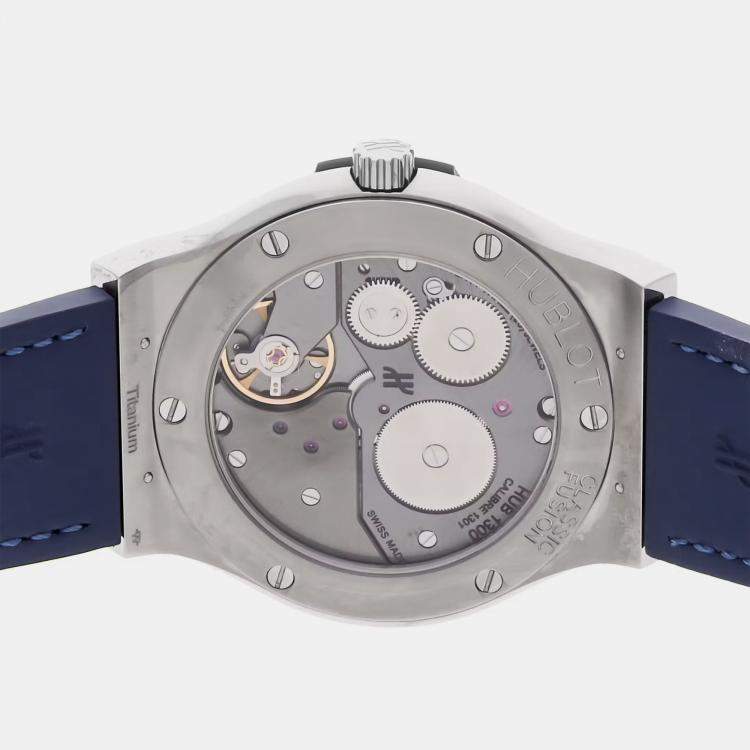 Pre Owned Hublot Classic Fusion 545.NX.2210.LR Manual Winding White Dial Titanium Men's Wristwatch 42mm