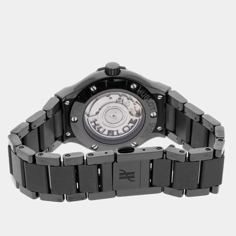 Pre Owned Pre-Owned Hublot Classic Fusion 568.CM.1470.CM.1204 Black Automatic Ceramic Men's Wristwatch 38 MM