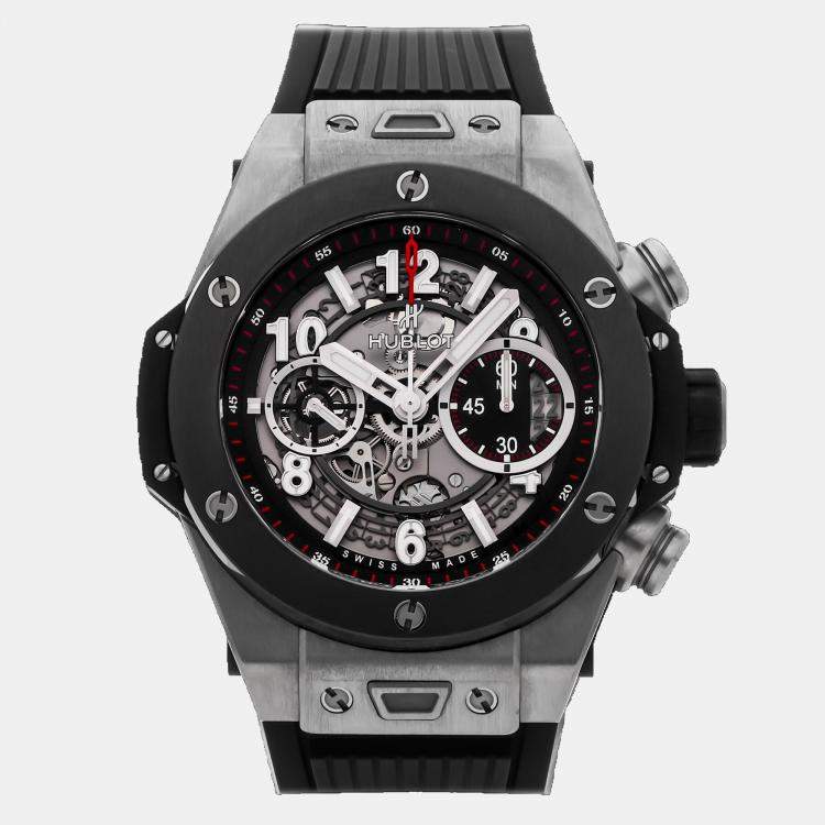 Hublot Big Bang Unico 411.NM.1170.RX Silver Titanium Automatic Men's Wristwatch 45mm