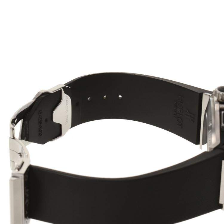 Pre Owned Hublot Black Diamonds Stainless Steel Big Bang Evolution 301.SX.1170.RX.1704 Men's Wristwatch 44 mm