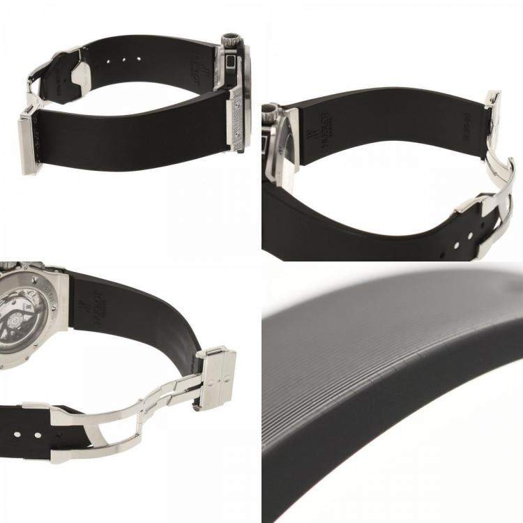 Pre Owned Hublot Black Diamonds Stainless Steel Big Bang Evolution 301.SX.1170.RX.1704 Men's Wristwatch 44 mm