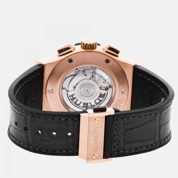 Pre Owned Hublot Classic Fusion 521.OX.7081.LR Automatic Grey 18k Rose Gold Men’s Wristwatch 45mm