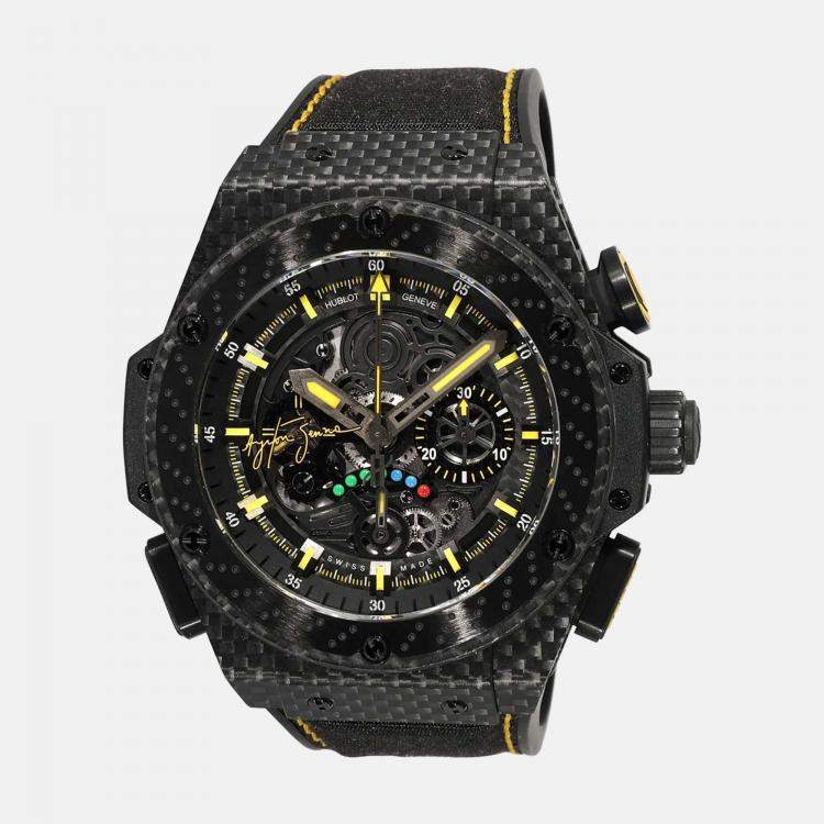 Hublot black cheap carbon fiber