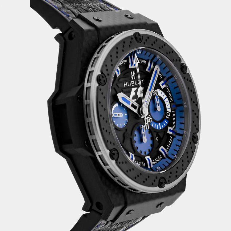 Pre Owned Hublot King Power 703.QM.1129.HR.FIL11 Automatic Black Carbon Fiber Men’s Wristwatch 48mm