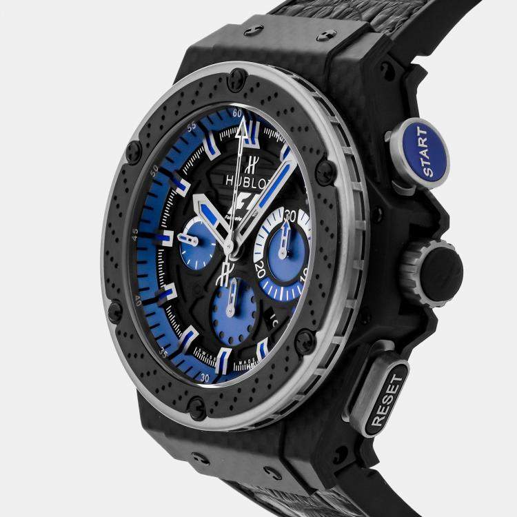 Pre Owned Hublot King Power 703.QM.1129.HR.FIL11 Automatic Black Carbon Fiber Men’s Wristwatch 48mm