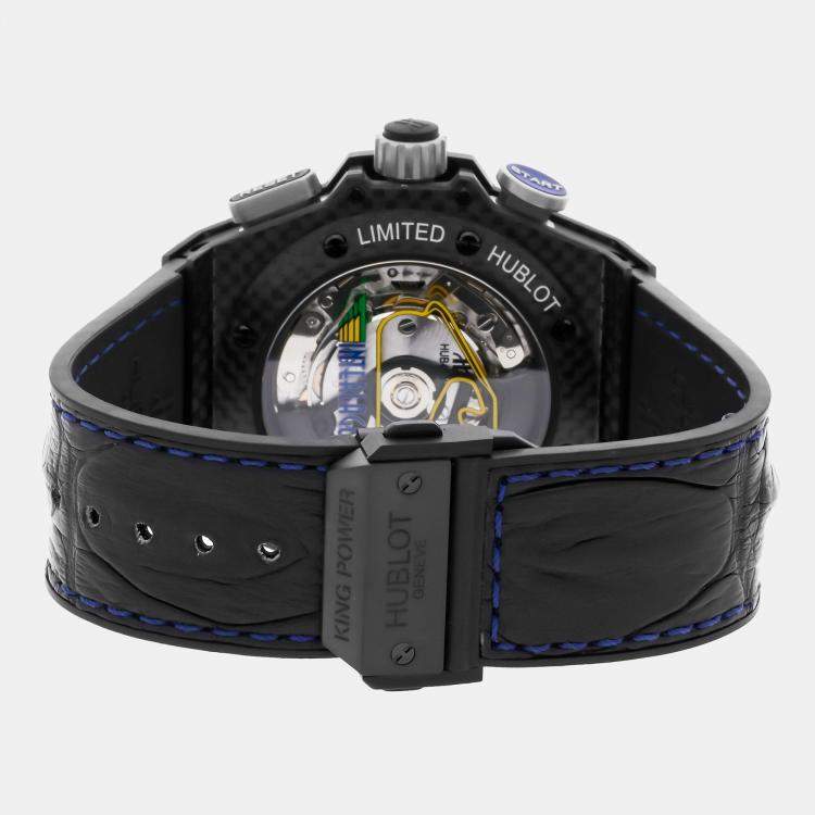 Pre Owned Hublot King Power 703.QM.1129.HR.FIL11 Automatic Black Carbon Fiber Men’s Wristwatch 48mm