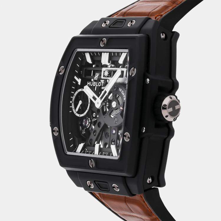 Pre Owned Hublot Big Bang 614.CI.1170.RX Manual Winding Skeleton Ceramic Men’s Wristwatch 45mm