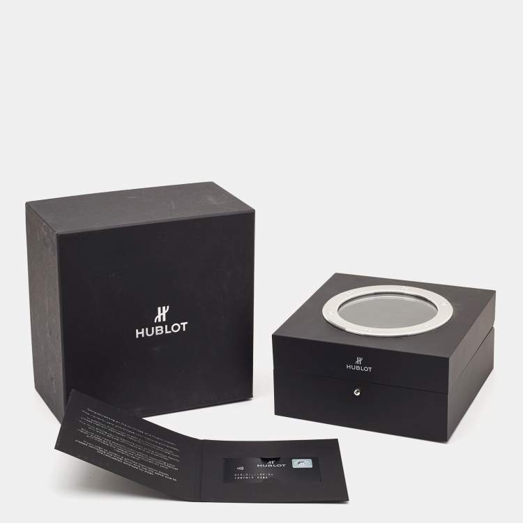 Pre Owned Hublot Black Ceramic Titanium Rubber Big Bang Meca-10 Black Magic 414.CI.1123.RX men's Wristwatch 45 mm
