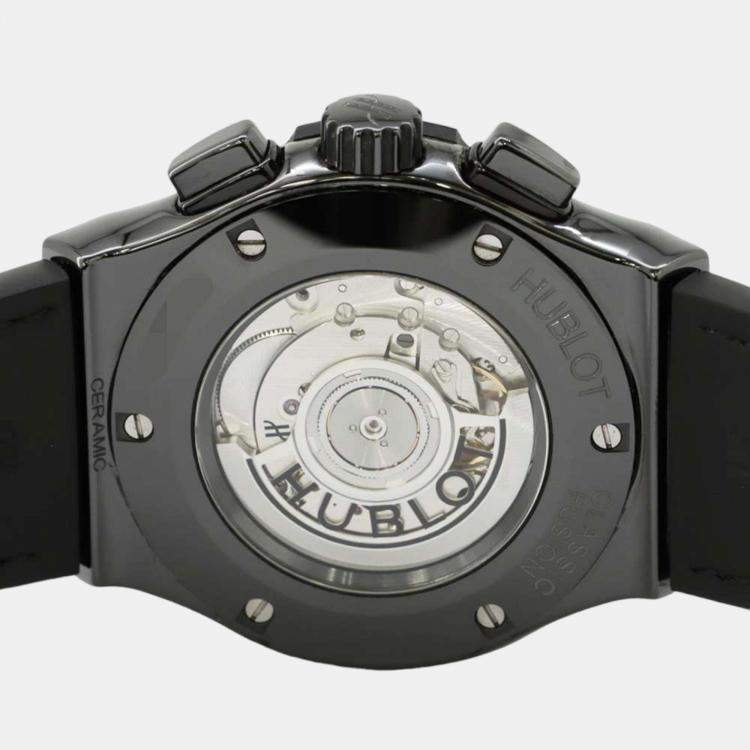 Pre Owned Hublot Black Ceramic Classic Fusion Automatic Men's Wristwatch 45 mm