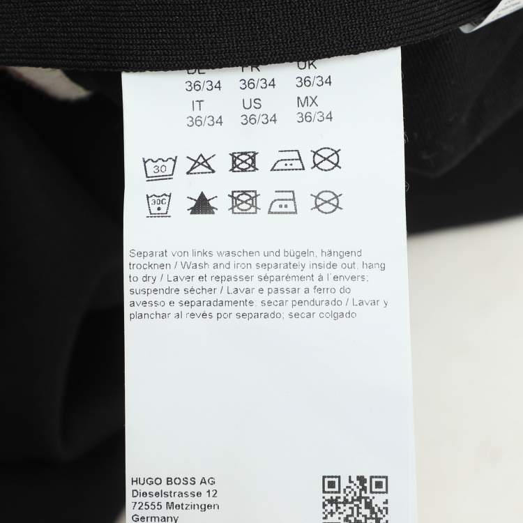 Pre Owned Boss by Hugo Boss x Porsche Black Spandex Tapered Fit Pants XL