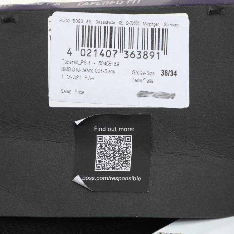 Pre Owned Boss by Hugo Boss x Porsche Black Spandex Tapered Fit Pants XL