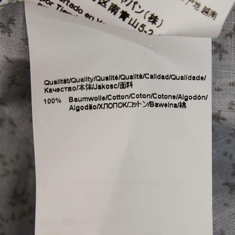 Pre Owned Hugo Boss Blue Printed Cotton Extra Slim Fit Erriko Shirt XXL