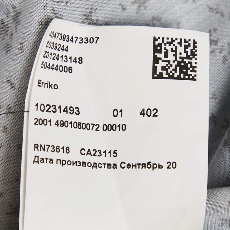 Pre Owned Hugo Boss Blue Printed Cotton Extra Slim Fit Erriko Shirt XXL