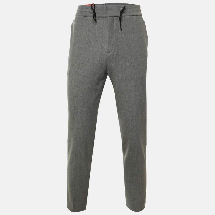 Pre Owned Hugo Boss Grey Wool Blend Extra Slim Fit Trousers M 
