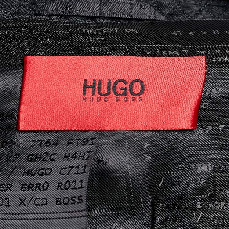 Pre Owned Hugo Boss Black Quilted Armando Tailored Blazer L