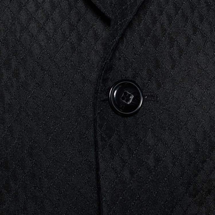 Pre Owned Hugo Boss Black Quilted Armando Tailored Blazer L