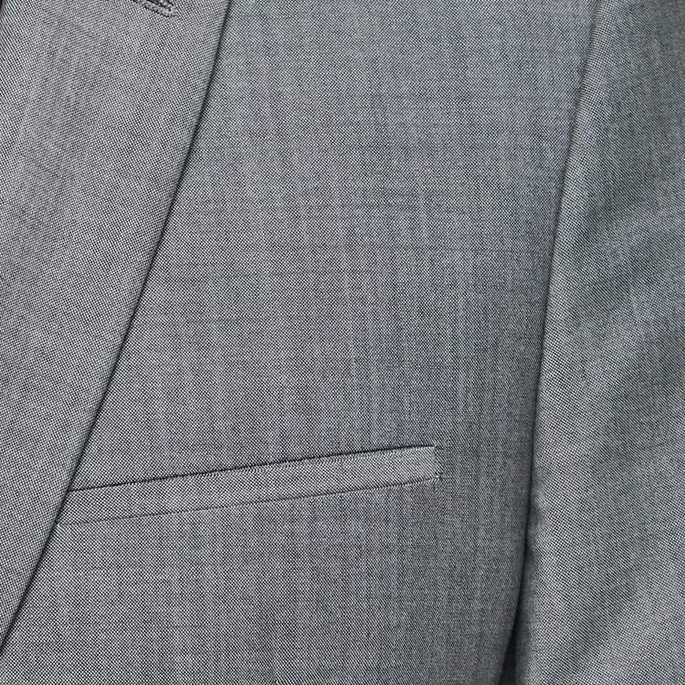 Pre Owned Hugo Boss Grey Wool Single-Breasted Suit L