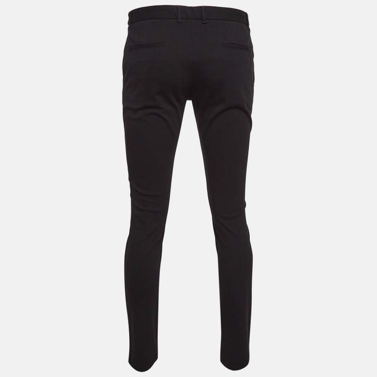 Pre Owned Hugo Boss Black Stretch Crepe Formal Trousers L