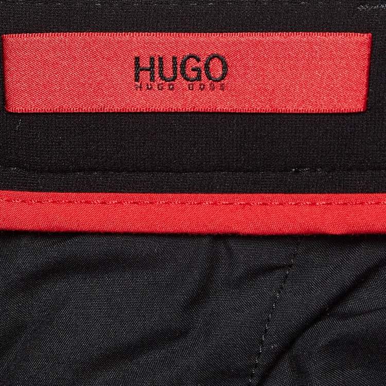 Pre Owned Hugo Boss Black Stretch Crepe Formal Trousers L