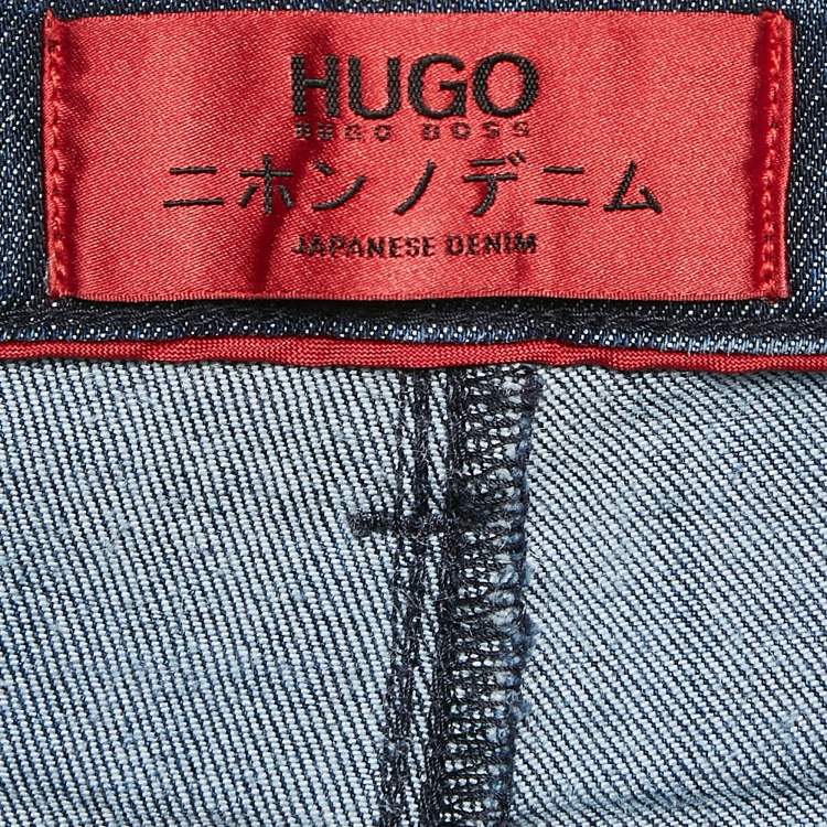 Pre Owned Hugo by Hugo Boss Blue Denim Hugo 708 Slim Fit Jeans XL/Waist 38"