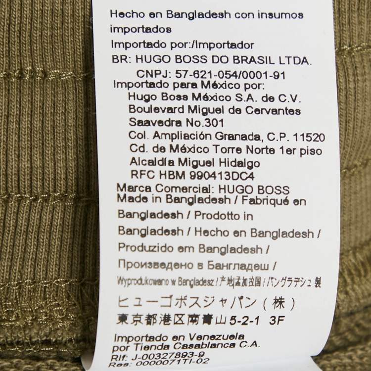Pre Owned Hugo Boss Olive Green Cotton Dayote Joggers S