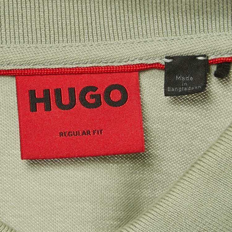 Pre Owned Hugo Boss Green Pique Cotton Polo T-Shirt XXL