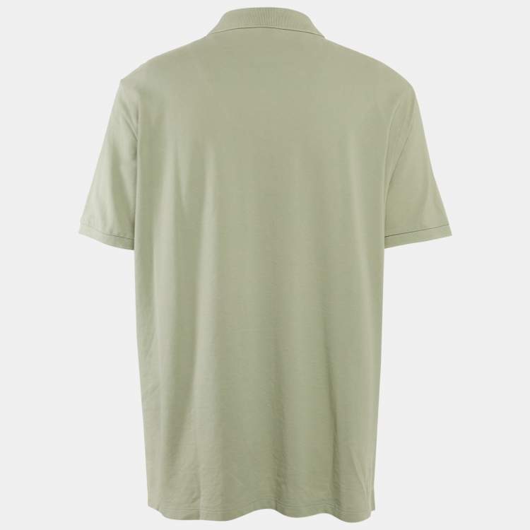 Pre Owned Hugo Boss Green Pique Cotton Polo T-Shirt XXL