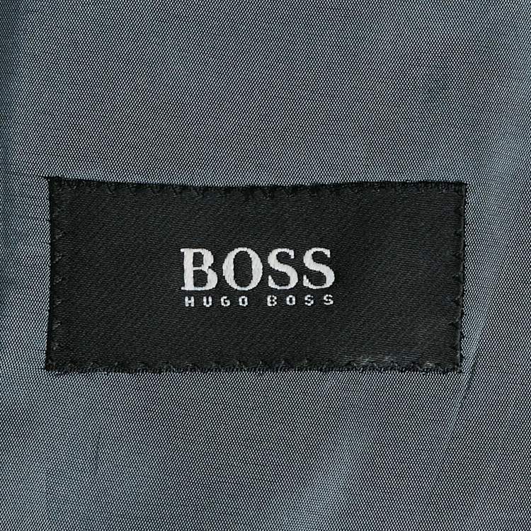 Pre Owned Hugo Boss Black Wool Regular Fit Suit M