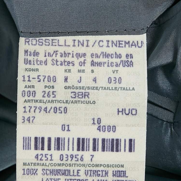Pre Owned Hugo Boss Black Wool Regular Fit Suit M