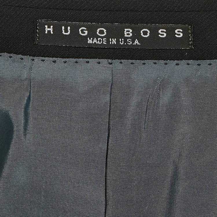 Pre Owned Hugo Boss Black Wool Regular Fit Suit M