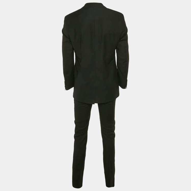 Pre Owned Hugo Boss Black Wool Regular Fit Suit M