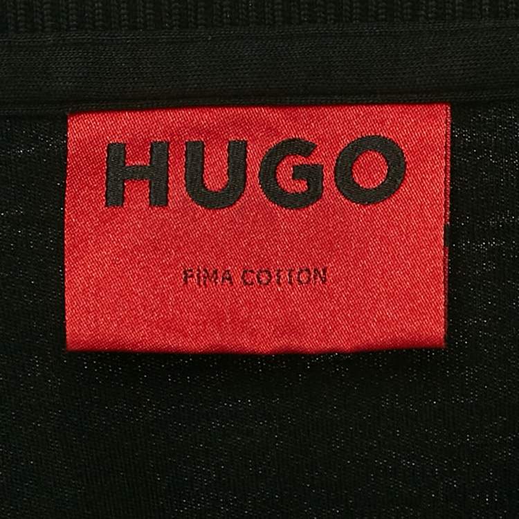 Pre Owned Hugo Boss Black Jersey Polo T-Shirt XL