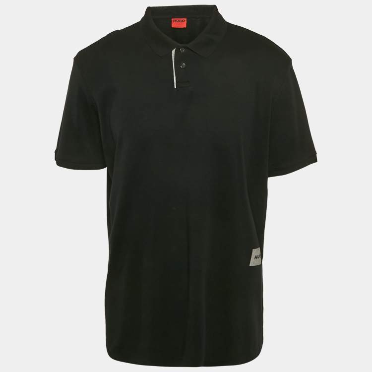 Pre Owned Hugo Boss Black Jersey Polo T-Shirt XL