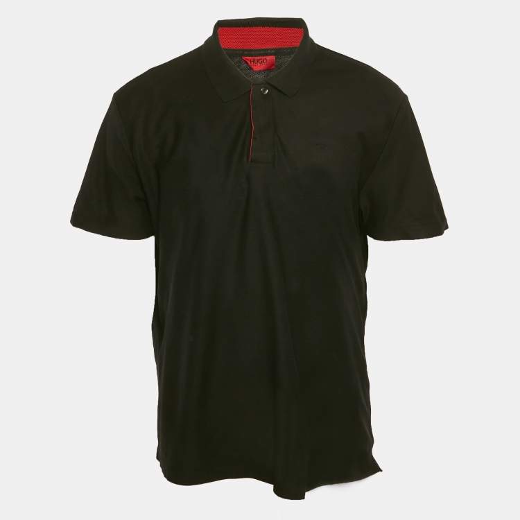 Pre Owned Hugo Boss Black Drill Jersey Polo T-Shirt XL