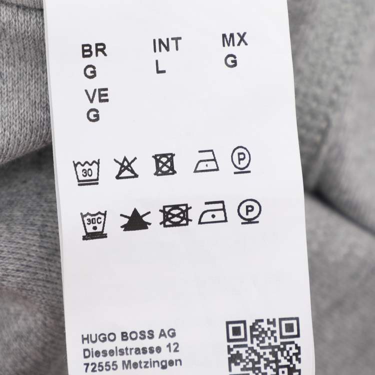 Pre Owned Hugo by Hugo Boss Grey Jersey Joggers L