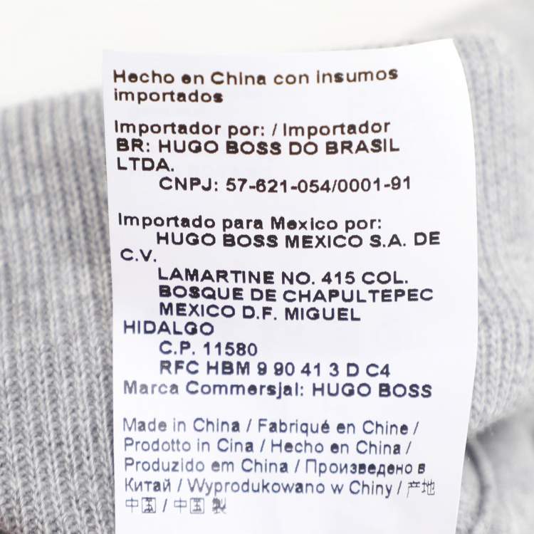 Pre Owned Hugo by Hugo Boss Grey Jersey Joggers L