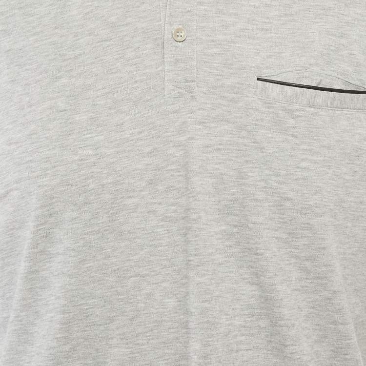 Pre Owned Hugo Boss Grey Jersey Polo T-Shirt L
