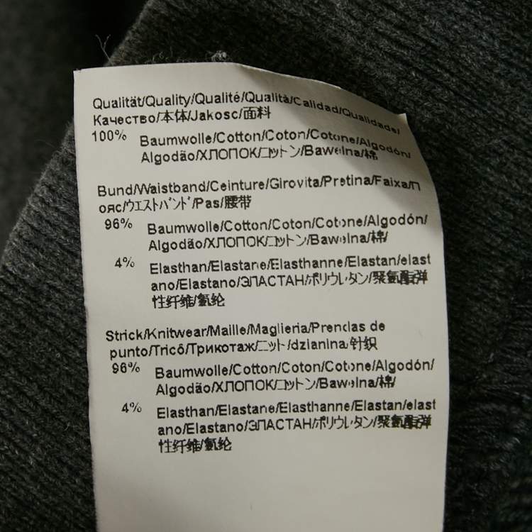 Pre Owned Hugo Boss Grey Cotton Knit Doak Trackpants XL