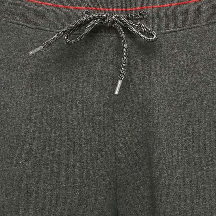 Pre Owned Hugo Boss Grey Cotton Knit Doak Trackpants XL