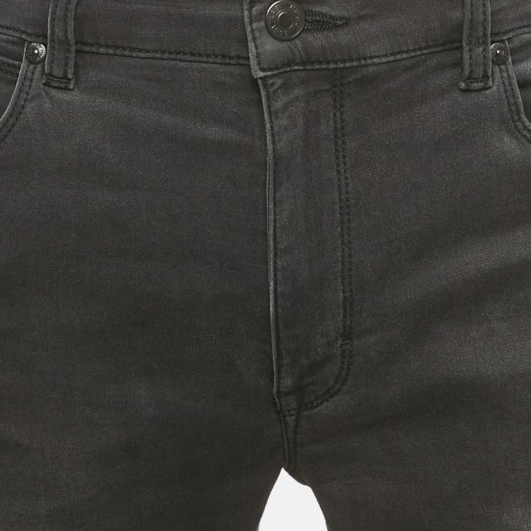 Pre Owned Hugo Boss Black Washed Stretch Denim Jeans L Waist 36"