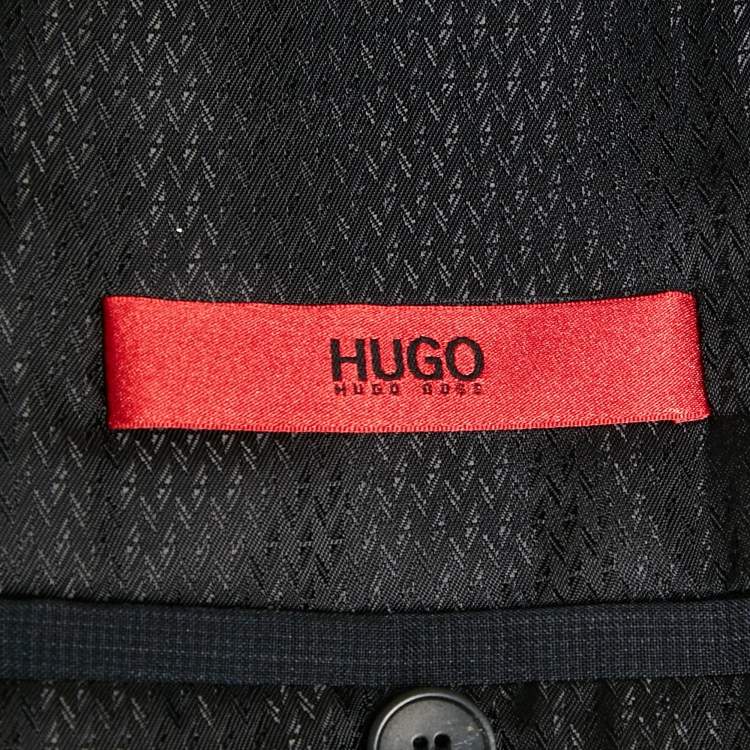 Pre Owned Hugo Boss Navy Blue Wool Regular Fit Blazer L