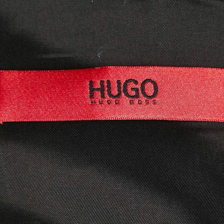 Pre Owned Hugo Boss Black Wool Single Breasted Suit XL