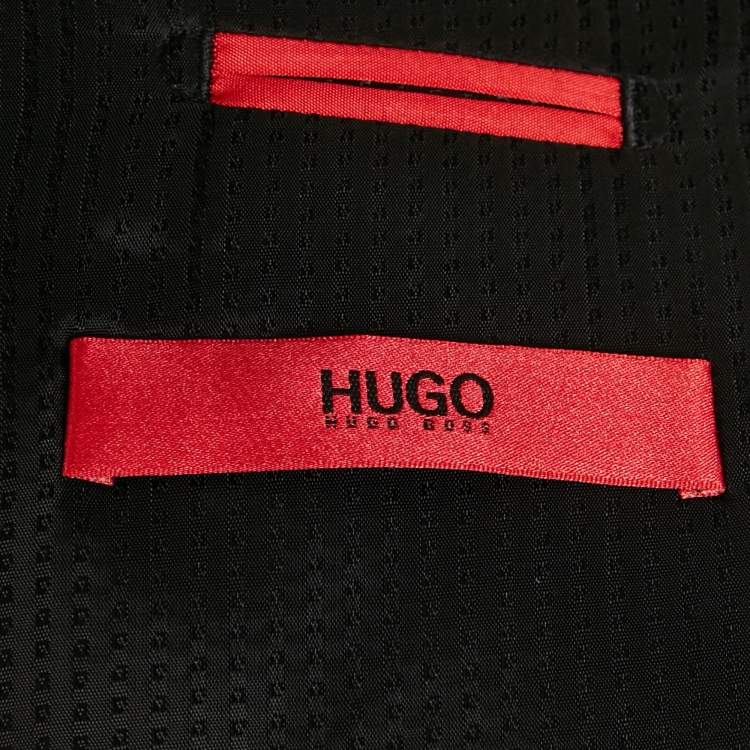 Pre Owned Hugo Boss Grey Pin Striped Wool Aeron1/Hamen1 Suit XL