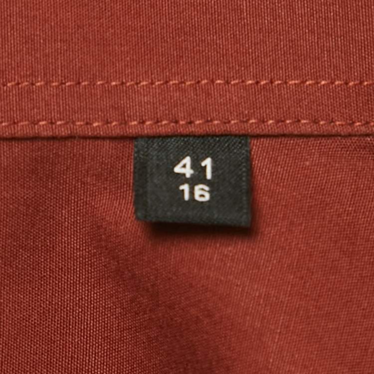 Pre Owned Hugo Boss Brown Cotton Slim Fit Isko Shirt L