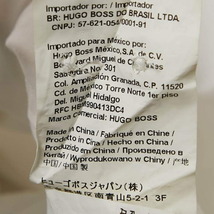 Pre Owned Hugo Boss White Cotton Extra Slim Fit Erondo Shirt XXL