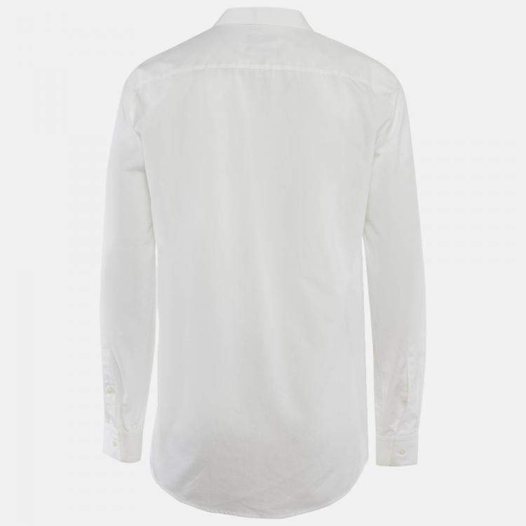Pre Owned Hugo Boss White Cotton Extra Slim Fit Erondo Shirt XXL